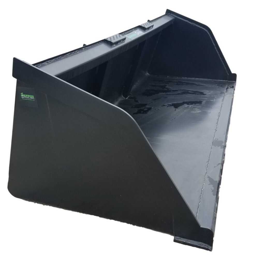 Express Steel Snow/Mulch Bucket TN Skid Steer Supply