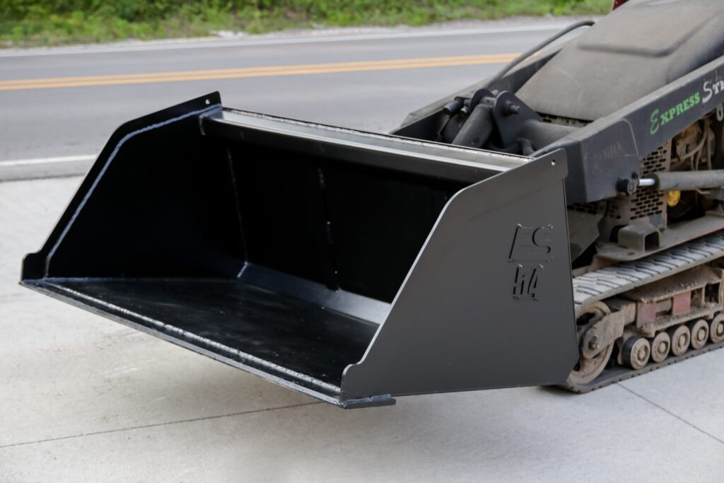 Express Steel Miniskid Snow/Mulch Buckets TN Skid Steer Supply